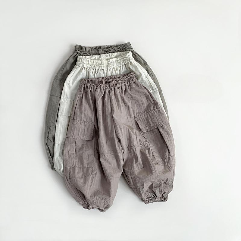 Spring and Summer Baby Thin Work Pants Mosquito Proof Breathable Pants Korean Personalized