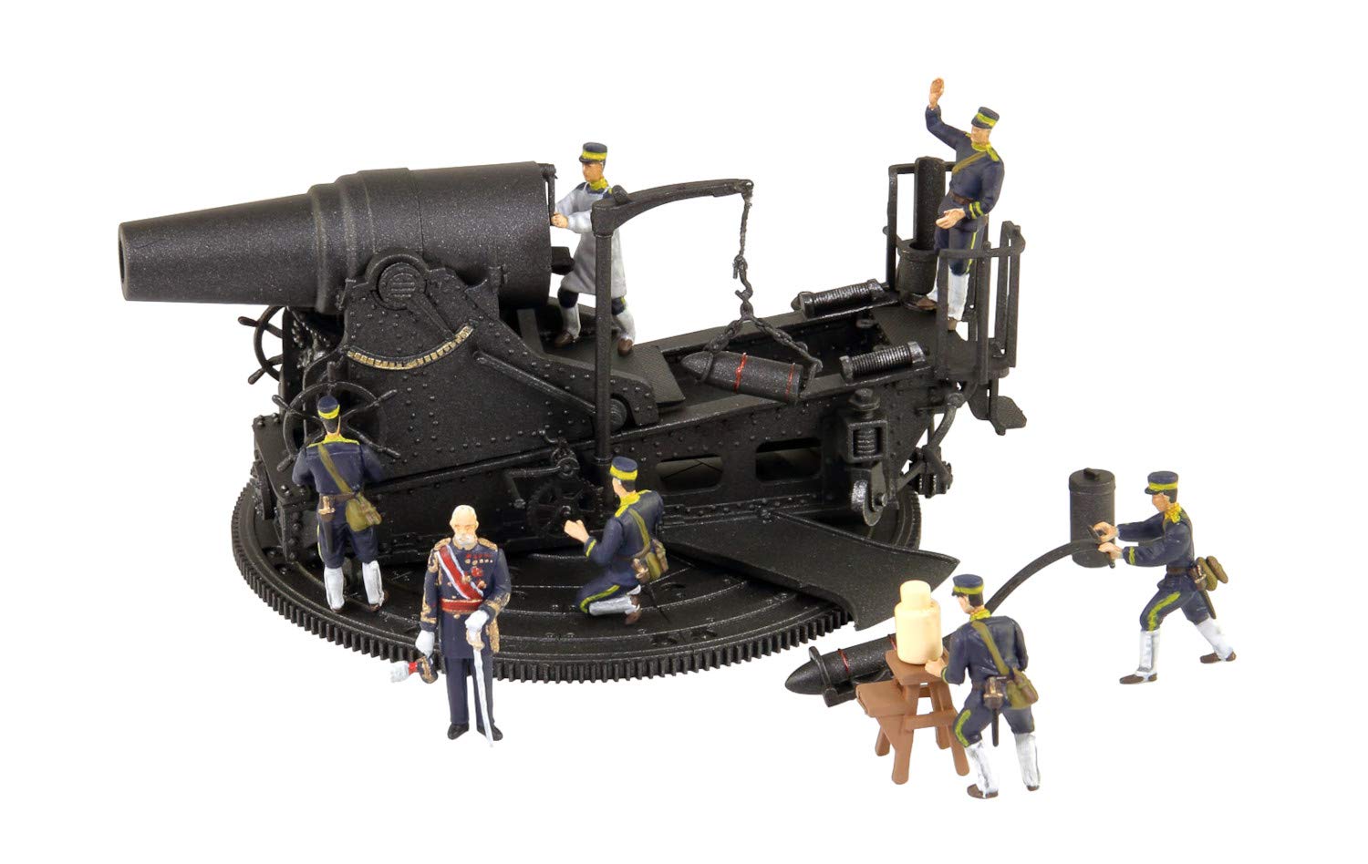 

SG Series Japanese Army 28cm Howitzer General Nogi and 6 Artillerymen with 88mm overall Plastic Model Kit SG14E Pit-Road 1/72 (with figures)