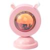 Tiktok Atmosphere Sunset Projection Lamp Rainbow Cat Ear Night Light Sunset Light Bedroom Room Background Wall Table Lamp
