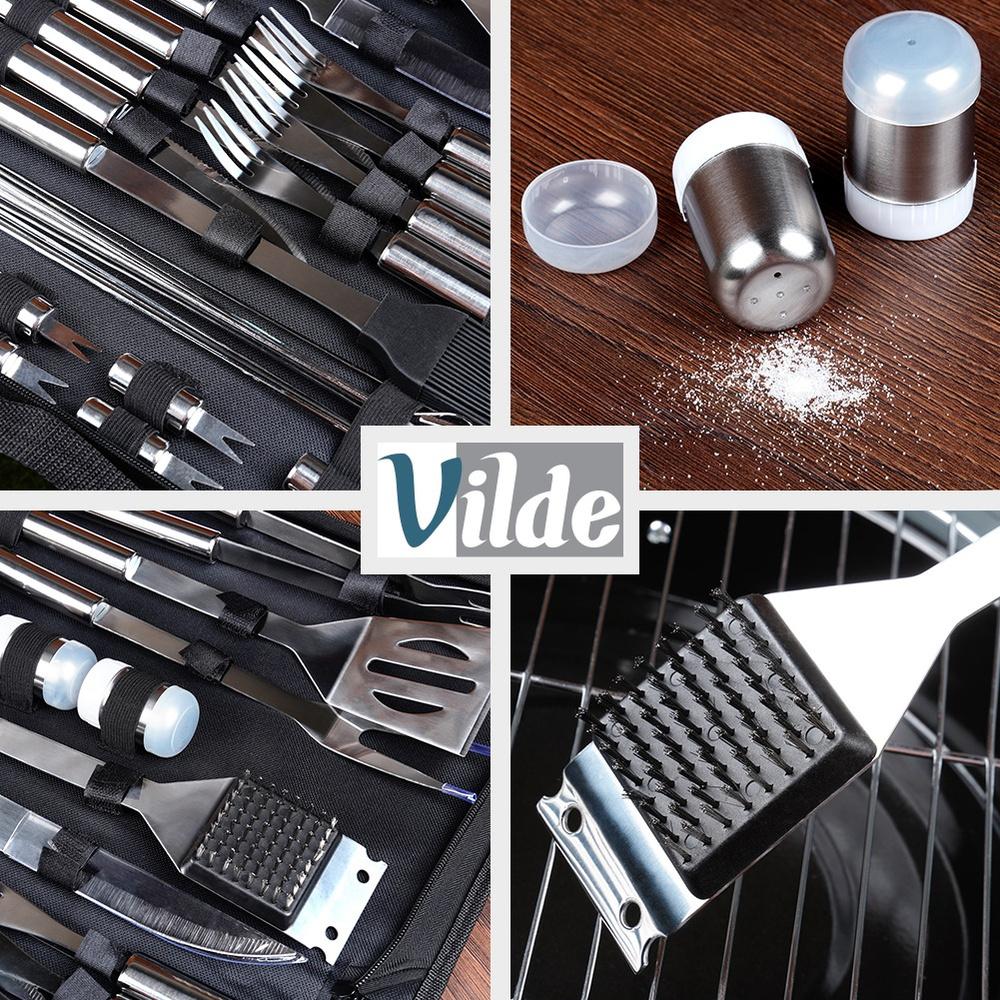 33x Utensils Grill Set Grilling Accessories Utensil Set Steel
