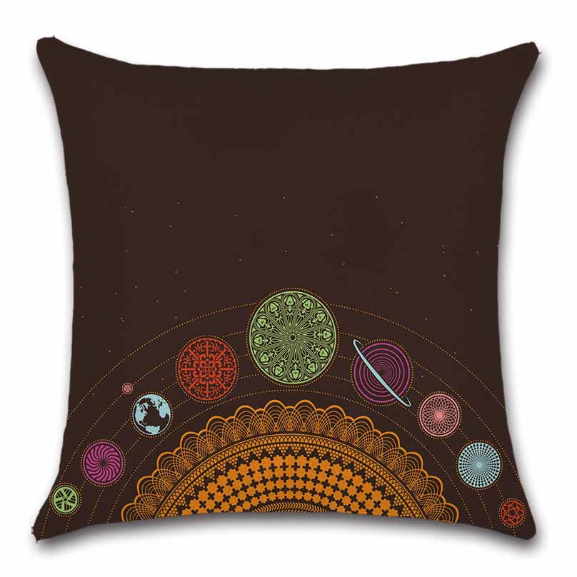 Eight Planets of the Solar System Kids Gift Printed Cushion Cover Chair Seat Sofa Decoration Home Decor Pillowcase