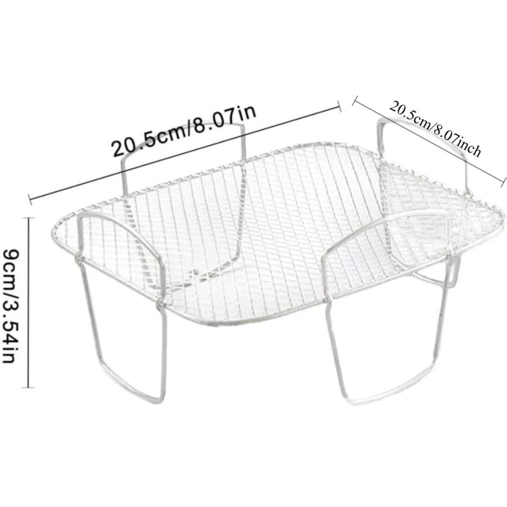 Steel Air Fryer Wire Rack Nonstick Air Fryer Tray Steamer Roasting Kit Reusable Cooking Tools Accessories for Air Fryer Cooking