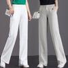 Pure Cotton High-Waisted Wide-Leg Pants for Women, Loose Drapey Fit, Perfect for Spring/Summer 2026.