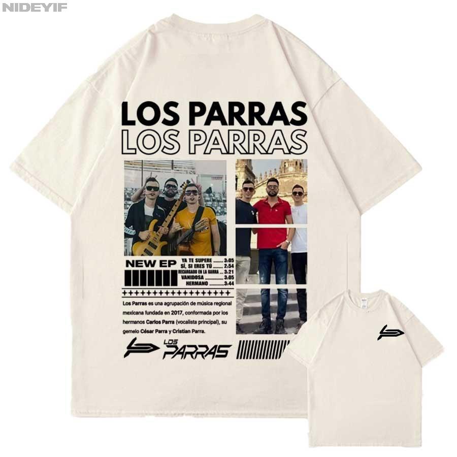 

Rock Band Los Parras Tour 2025 T shirt for Men Women Hiphop Streetwear Oversized Tops 100 Cotton TShirt 12231 S