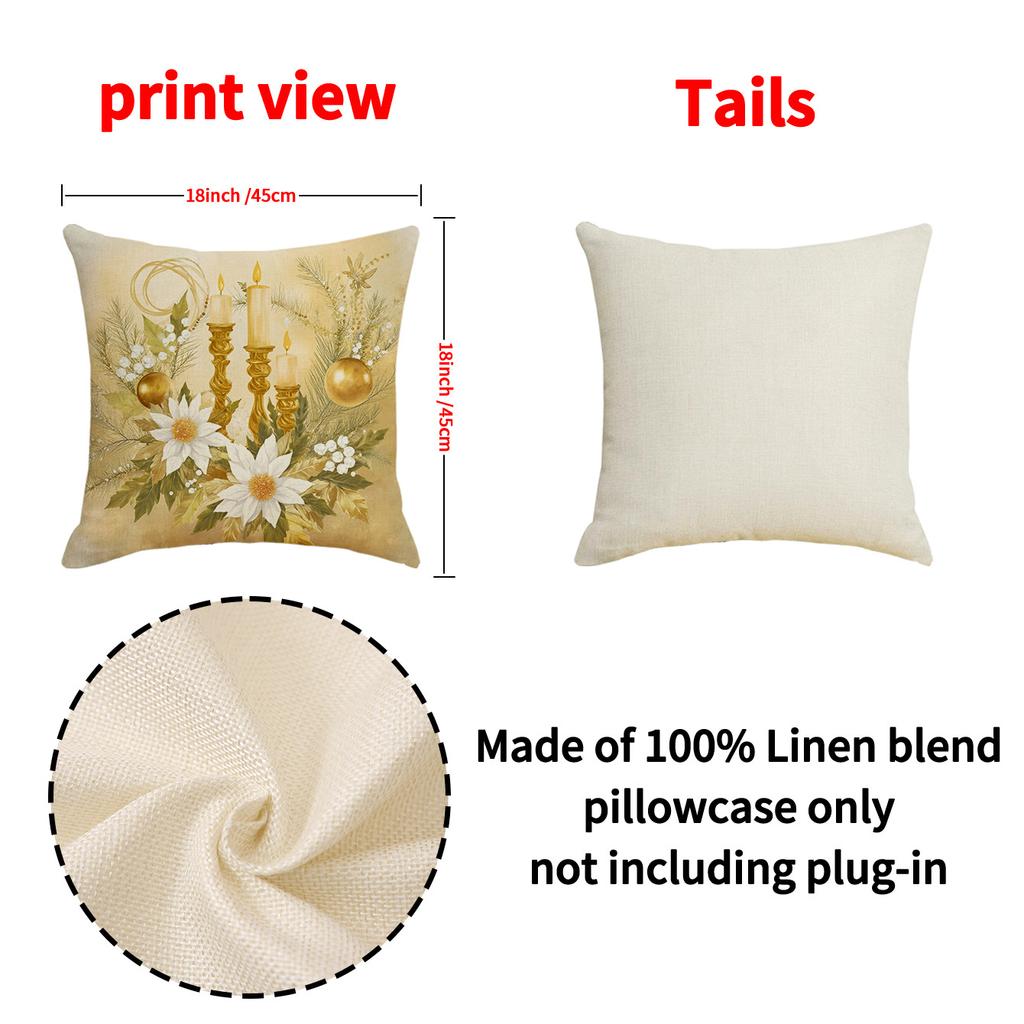 New Christmas Pillow Cover Simple and Versatile Holiday Decoration Set Combination Cushion Indoor Sofa Cushion