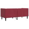 Chesterfield 2 Seater Sofa in Burgundy Artificial Leather
