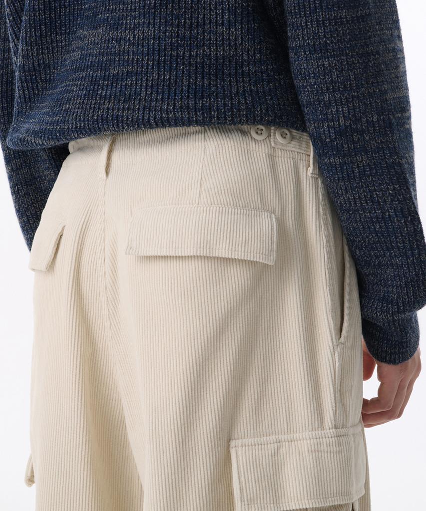 MUSINSA STANDARD Corduroy Parachute Cargo Pants [Cream]