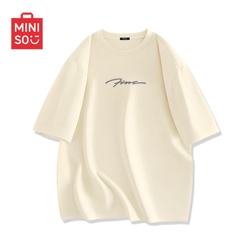 MINISO Men s Pure Cotton Loose Fit T-Shirt 4XL