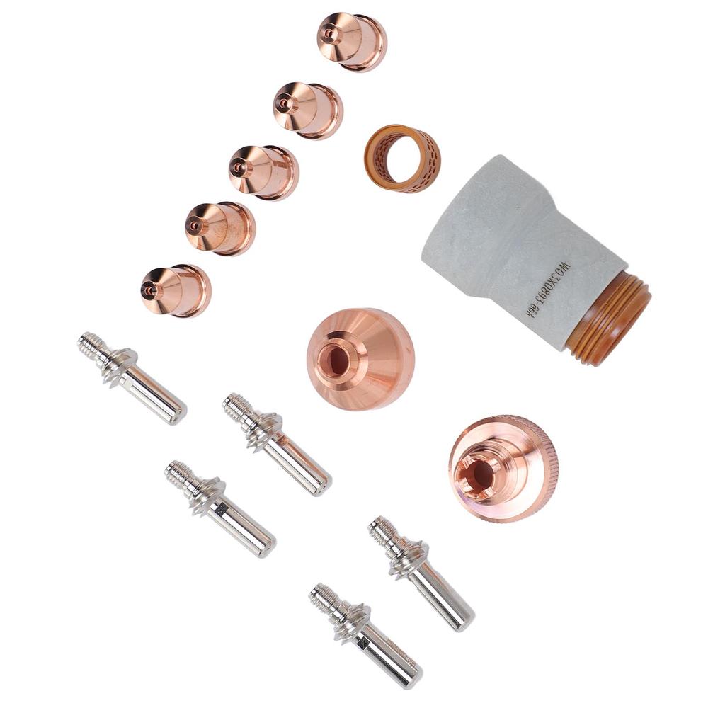 14Pcs Set Plasma Torch Consumables Kit Electrode Nozzle Protective Cover Swirl Circle Set for LC25