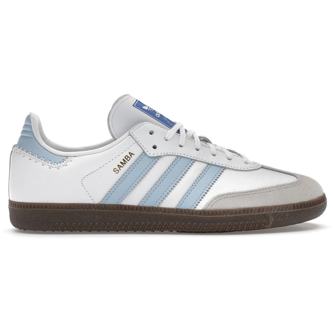

Кроссовки adidas Samba Белые Небесно-голубые (GS)(JI2009) 36