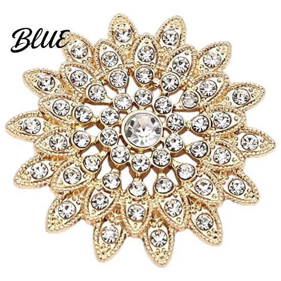 Sunflower Brooch Pin Sparkling Rhinestone Brooch Golden Plated Floral Lapel Women Flower Accessory Pin Dainty Clothing Jewelry for Girls Fashion