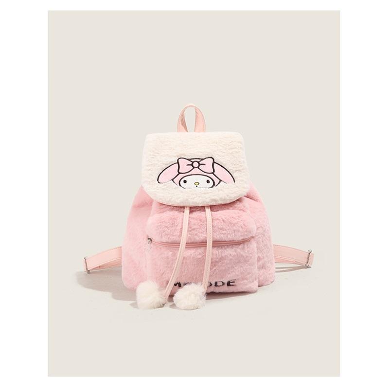 Fluffy Plush Large Capacity Backpack Cute Casual Soft Furry Daily Knapsack