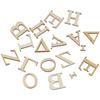 Wooden Greek alphabet Log color Blank letters Art deco Wooden decoration  Crafts
