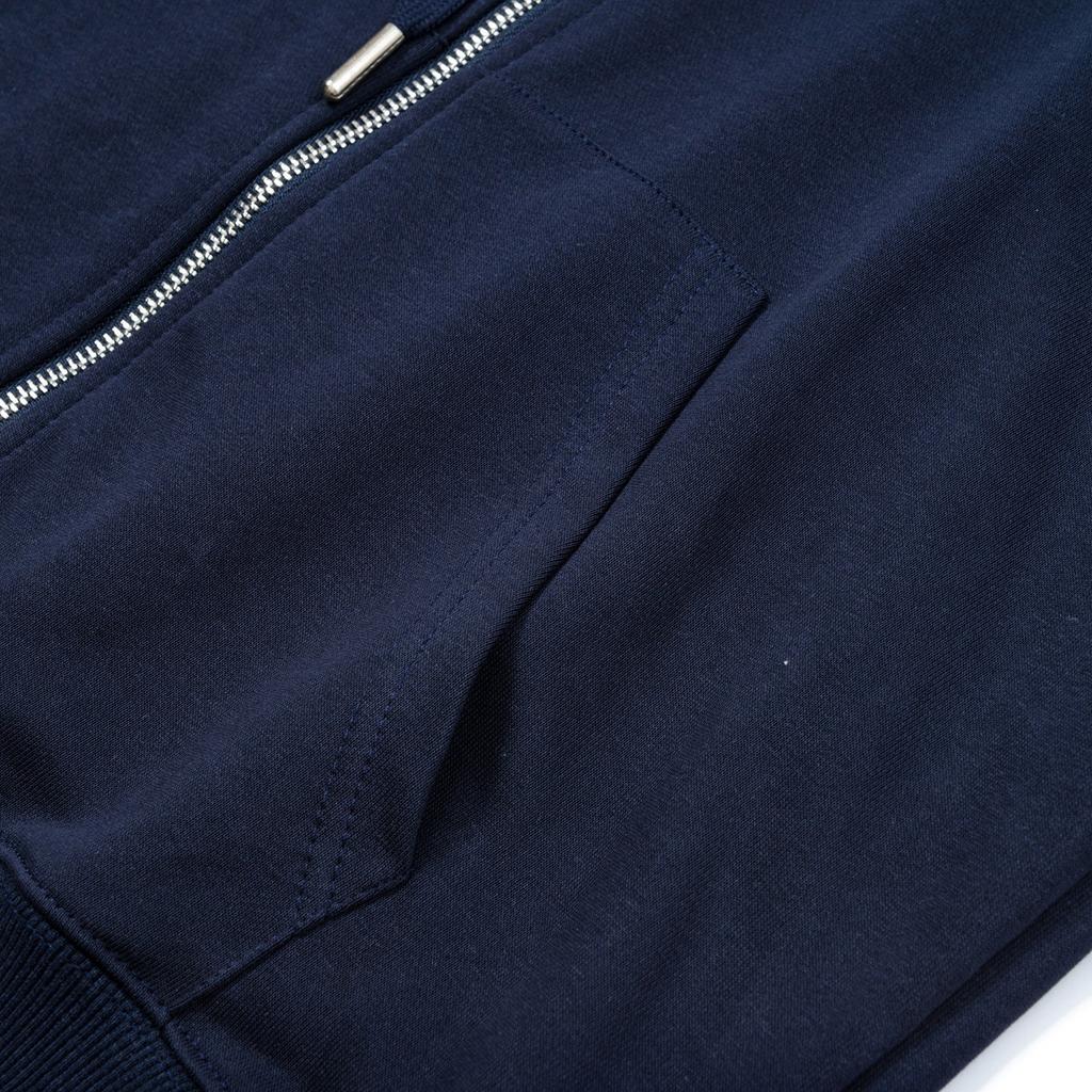 669 AMI Herr- och Damhöst Ny Broderad Dragkedja Huvtröja