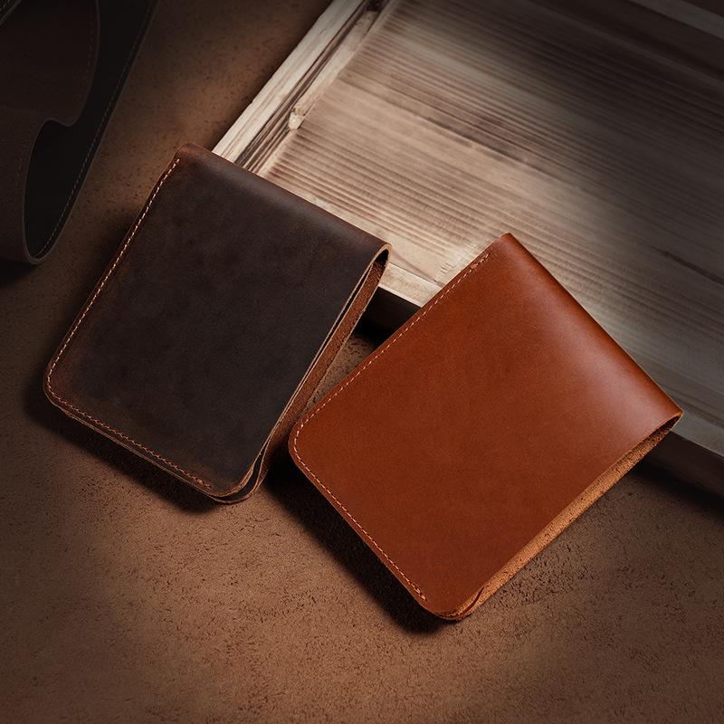 Leather Wallet Men's Leather Horizontal Wallet Men's Dollar Wallet