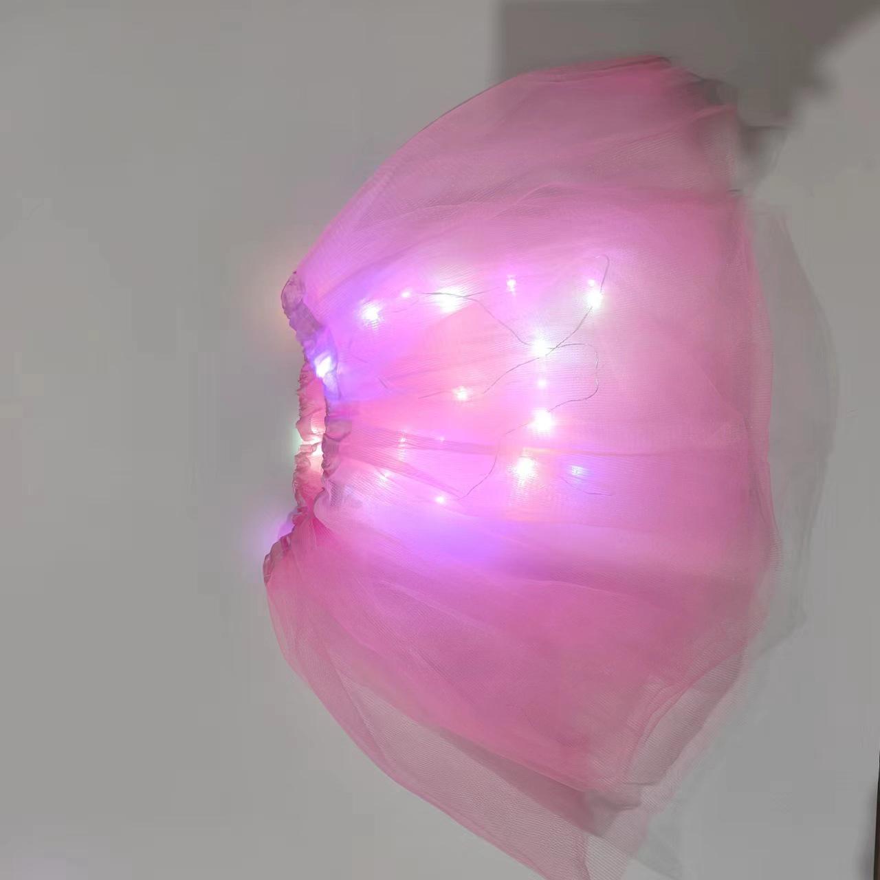 

Светодиодная светящаяся юбка-пачка в европейском и американском стиле - Взрослая сетчатая пышная юбка до половины тела