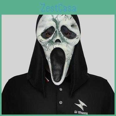 Τρομακτικό Κράξιμο Σπασμένη Μάσκα Αποκριάτικη Στολή Πάρτι Τρόμου Κάλυμμα Προσώπου Αξεσουάρ