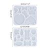 Dog Bone Shaped Tag Molds for Resin,Cat-Tag Keychain Silicone Resin Molds with Key-Rings for DIY Crafts Jewelry Making