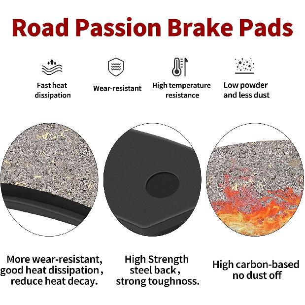 Road Passion Brake Pads Kits Compatible with Kawasaki Vulcan S EN650 EN 650 ABS 2017 2018 2019 2020 2021 2022 Kawasaki Vulcan S EN650 EN 650 ABS Cafe