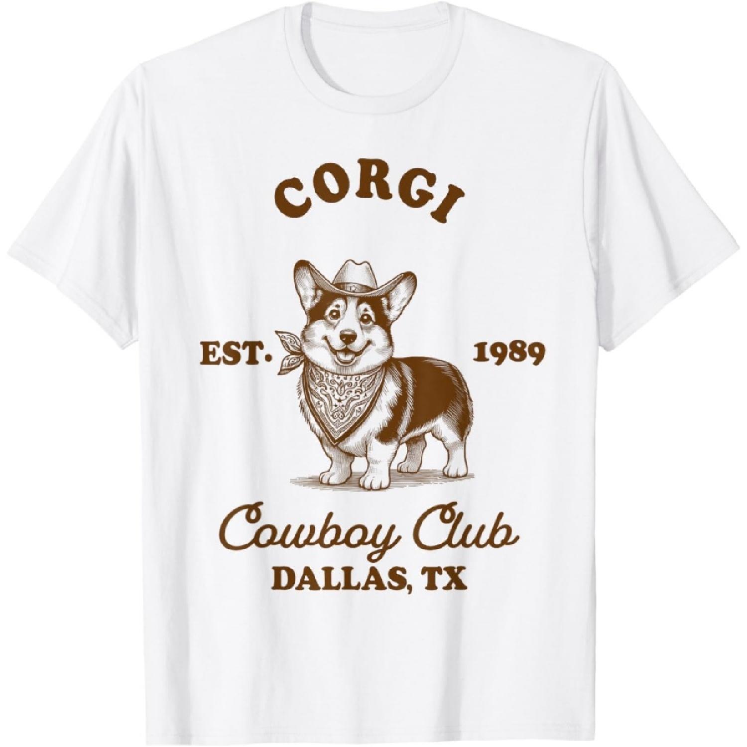 Любители корги Собака-мама корги Западная жизнь Клуб ковбоев корги Футболка S