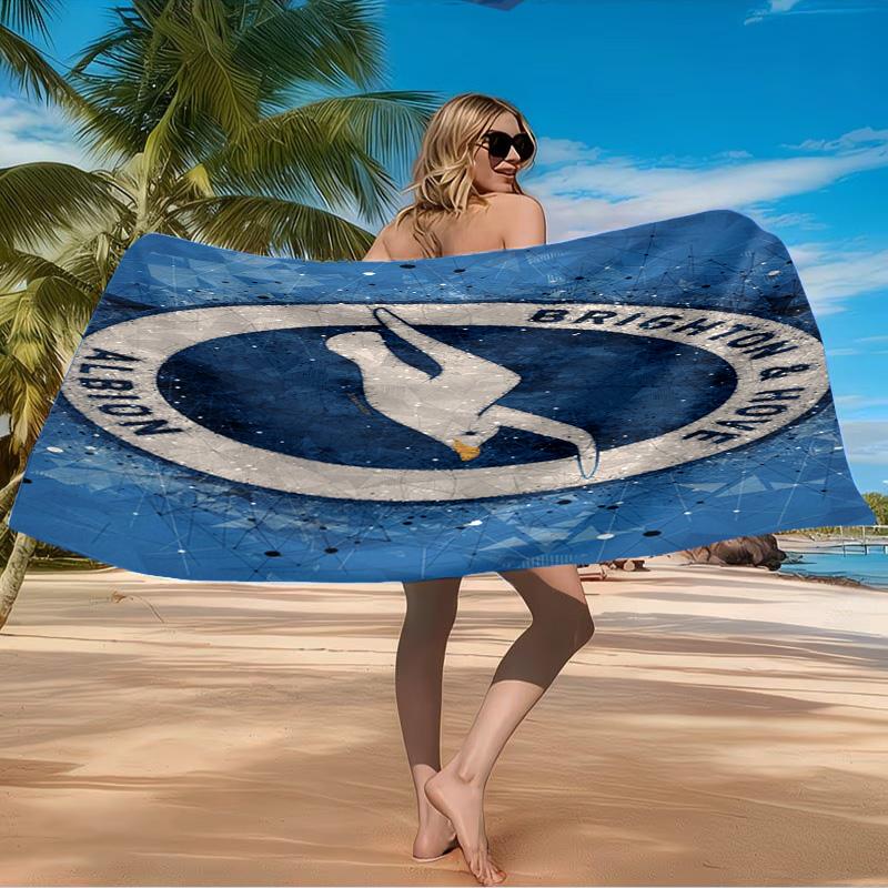 Brighton & Hove football club Beach Towel Microfiber Beach Towel, Lightweight and Quick-Dry, for Summer Travel, Swimming Pool Fan Birthday Gift