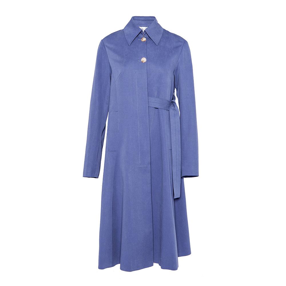 Shenghong jaro nový ležérní bavlněný jednobarevný tenký všestranný dlouhý trenčkot ženy 9111