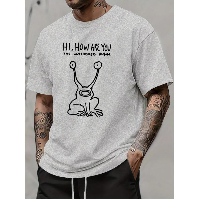 Car Men's Casual Short-sleeved T-shirt with 100% Cotton Fashion Print Tees Oversize