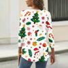 Women's T Shirt Print Button 3/4 Sleeve Daily Weekend Fashion Basic V- Neck Regular Top