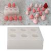 Stampo in Silicone per Artigianato Stampo per Resina Stampo per Artigianato a Forma di Fragola Stampo per Artigianato Fai da Te Stampo Flessibile per Ornamenti per Candele