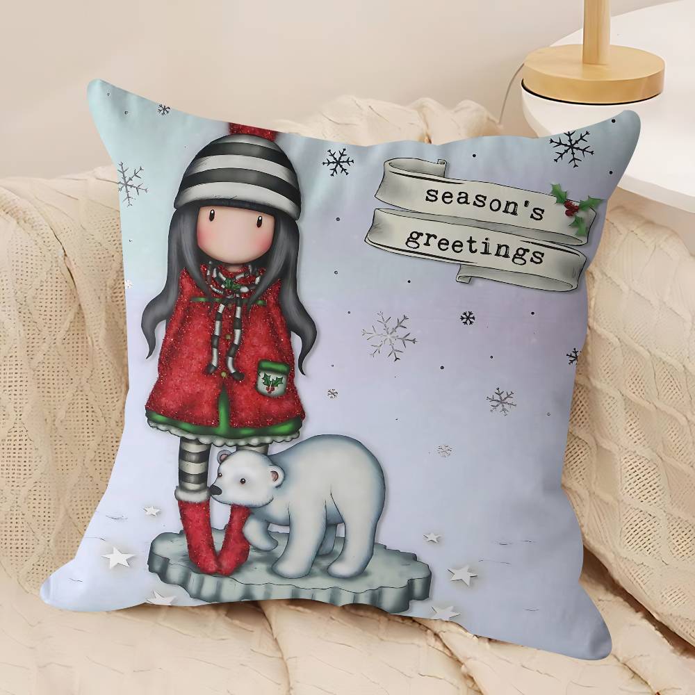 

Cute G-Gorjusses S-Santoro Stitch Lucky Dragon Pillow Cover Sofa Cushion Cover Home Room Decoration Children Gift 12x12Inch