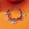 Halloween Jewelry Adjustable Necklace Pendant Bracelet with Specter Pumpkin Bat Spiders Charm Pendant for Women Party Gift