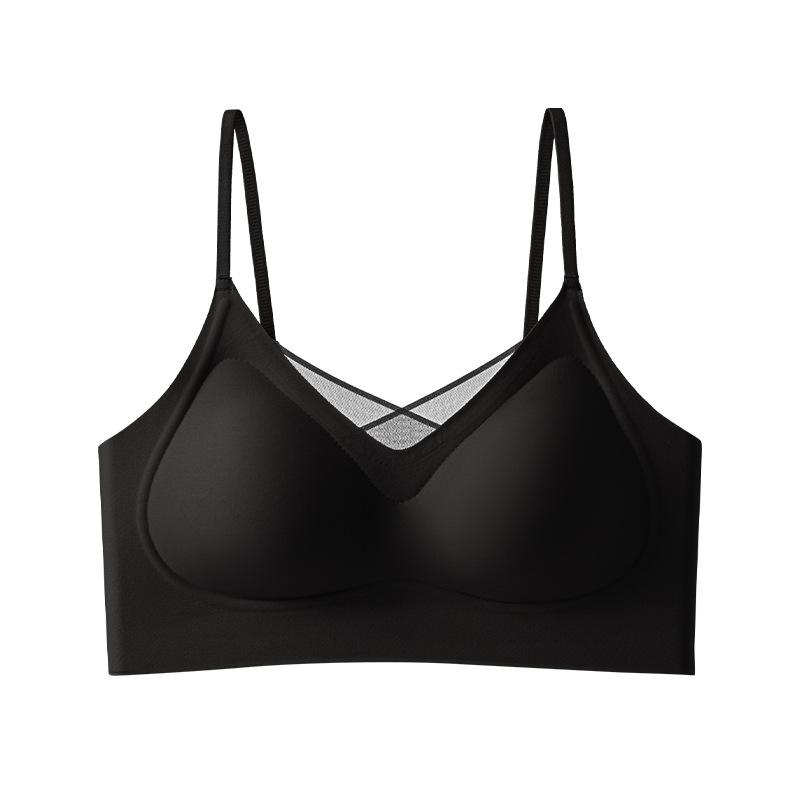 Liquid foundation invisible seamless underwear women gather soft support pull anti-sagging breast bra