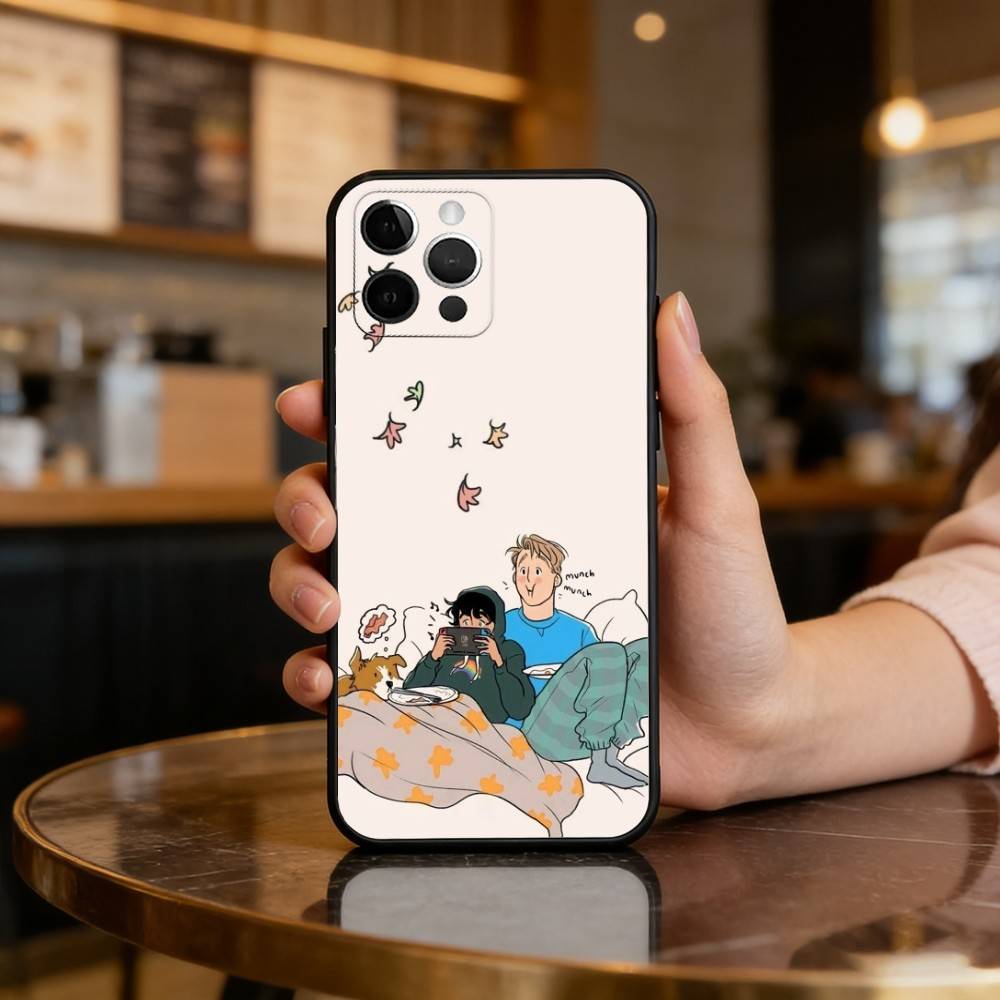 New H-Heartstopper M-Movie Soft Silicone Black Cover,Phone Case For iPhone 17,16,15,14,13,12,11 Plus,Pro Max,XS