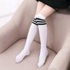 Kids Velvet Thin Breathable Striped Knee High Socks Soft Sports Long Socks For Boys Girls School Uniform Comfortable