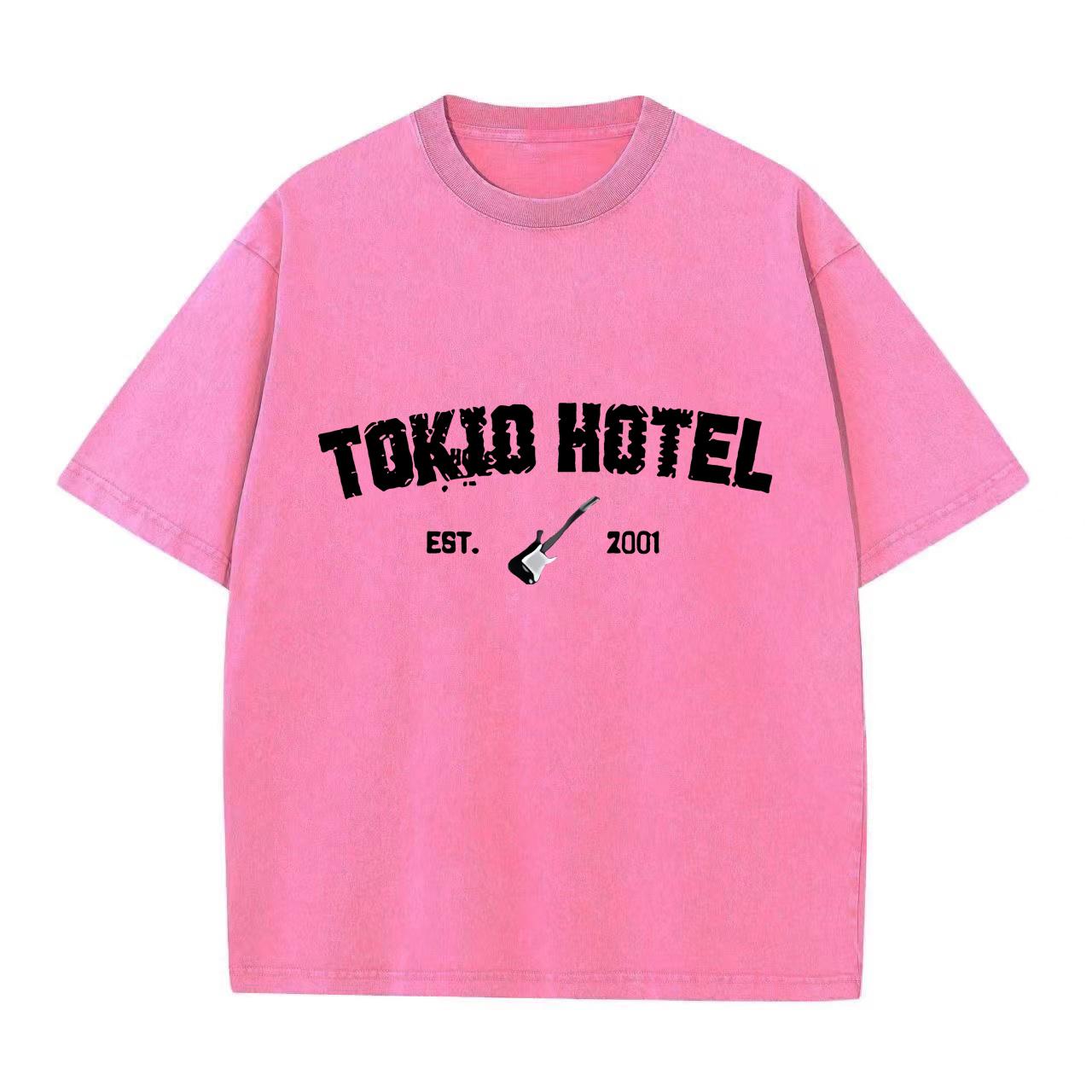

Ретро-стираемая винтажная футболка Rock Band Tokio Hotel Футболка Kaulitz Мужская модная повседневная толстовка-пуловер Мужская женская футболка S