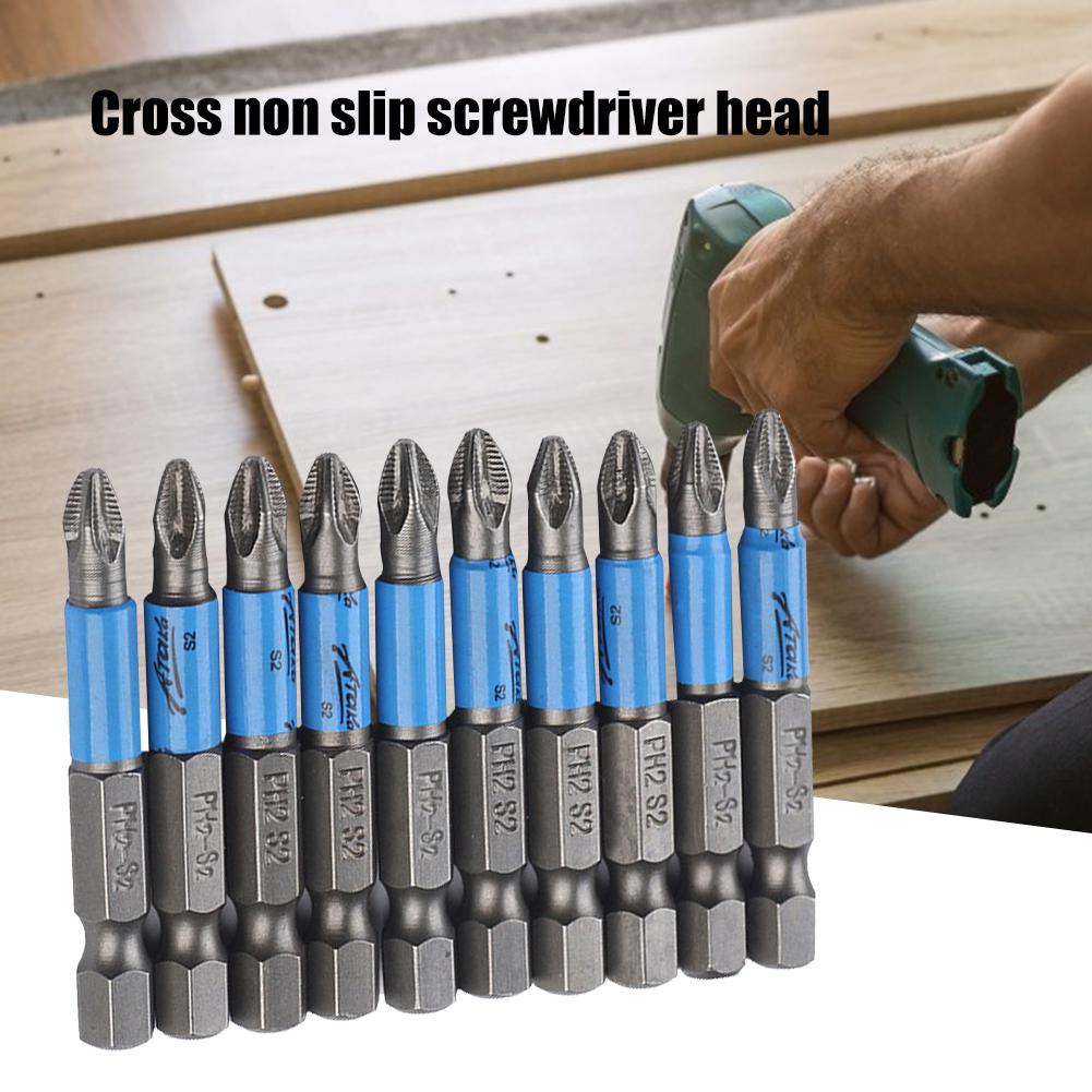 Hex Shank Drill Bit 50mm PH2 Single Head Cross Screwdriver Bit Set Hand Tools