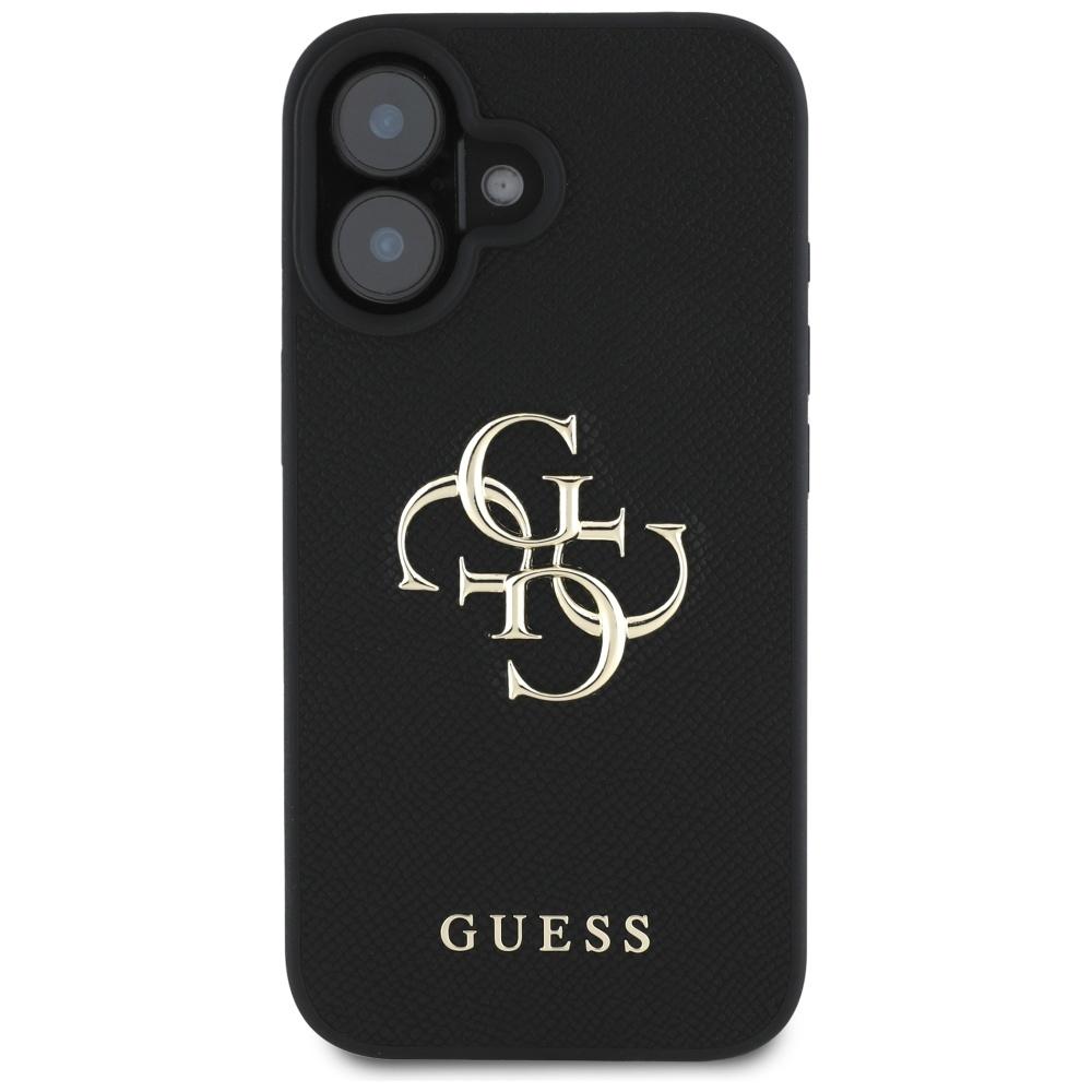 Etui Guess Grained Big 4G Logo Small     Classic Logo Do Iphone 16 Czarny