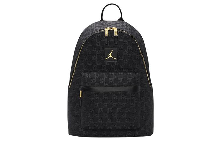 Jordan Gold Logo Monogram Backpack Black FJ6784-010