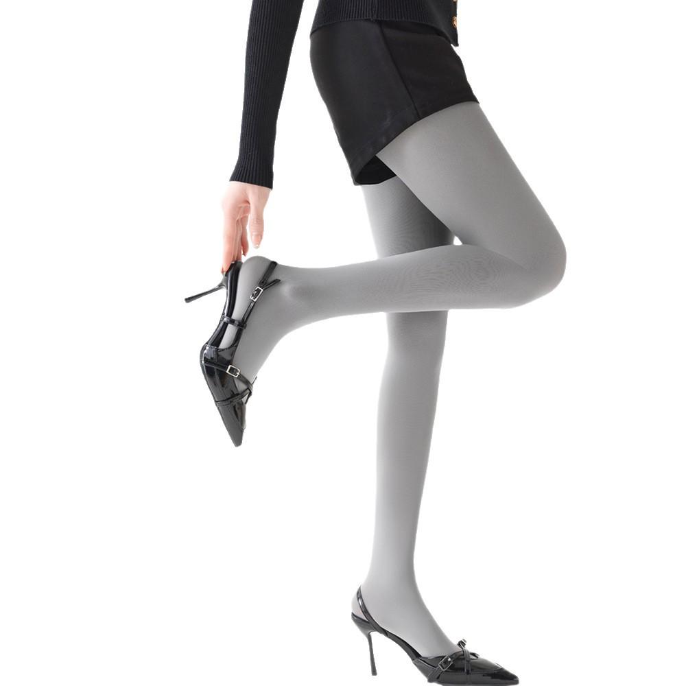 80D Women's Velvet Pantyhose with Heel, Anti-Snag, Japanese Style, Spring/Autumn, Micro-Compression, Slimming Base Layer