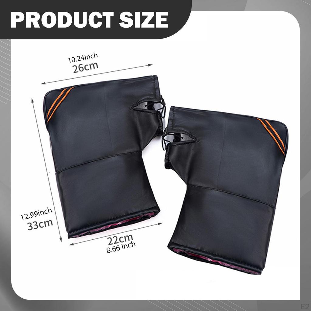 Bike Handlebar Mittens,Bar Covers with Reflective Strips Bicycle Thermal Mitts for Motorbike