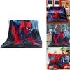 Spiderman Soft Flannel Fleece Throw Blanket For Kids Room Decor