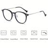 3PCS Ultra Light PC+metal Oval Small Fresh Anti Blue Light Glasses Fashionable and High-end Unisex