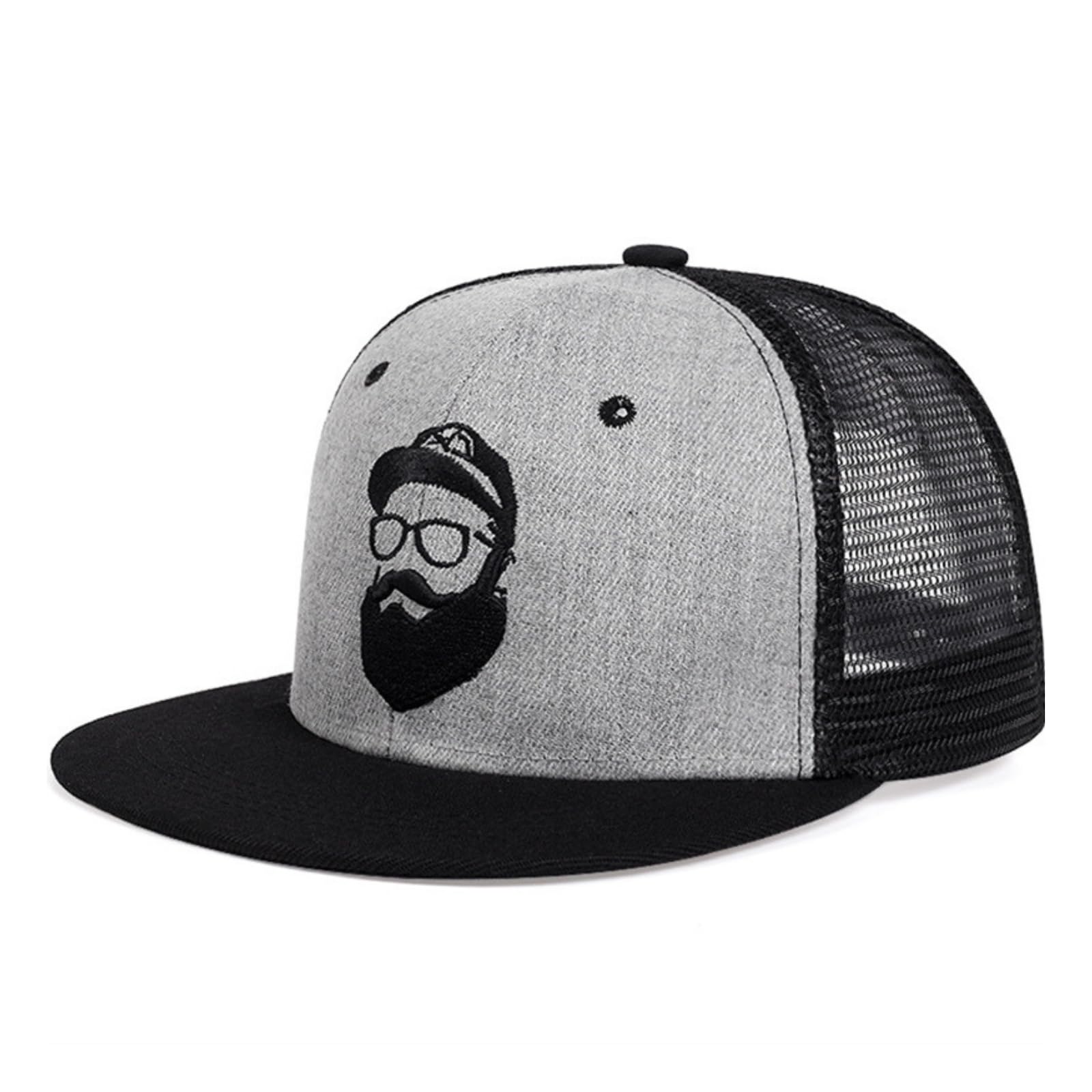 

Snapback Bearded Father Large Korean Bearded Deep Straight Logo [Aglem] Мужская кепка, размер, Father, бейсбол, популярная, стильная, вышитая, (Серый