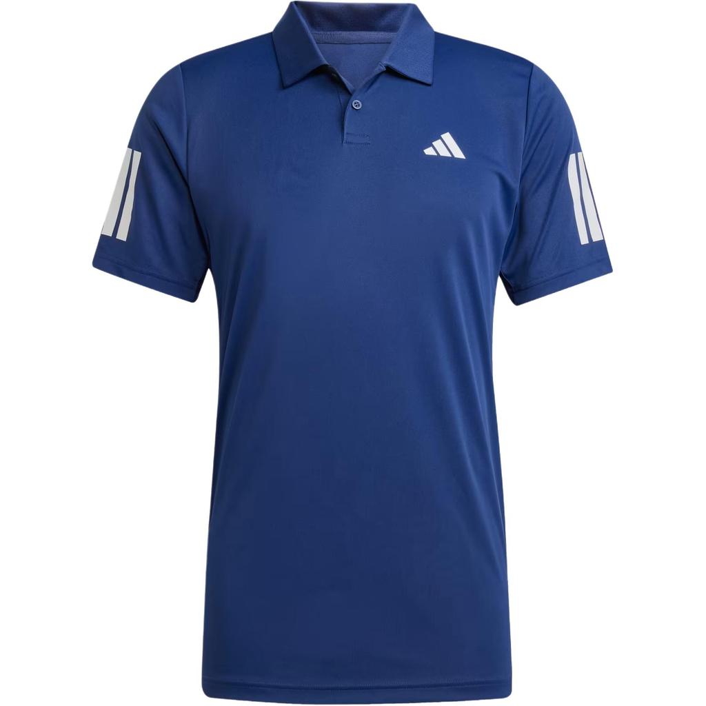 Adidas Tennis 3-Stripes Club Relaxed Fashion Pullover Short Sleeve Polo Shirt Men Polo Shirts Dark-Blue JN9006