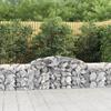 VidaXL Arched Gabion Baskets 4 Pcs 300x50x60/80 Cm Galvanized Iron, Gabion, Gabion Cage, Gabion Wall Basket, Wall of 3146667