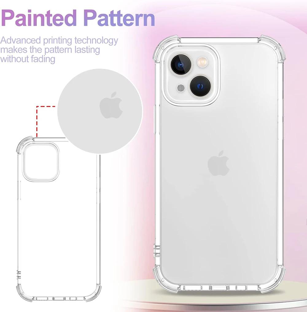 Stoßfeste Hülle Für iPhone 16 15 14 13 12 11 Pro Max Ultra Dünne Silikon Weiche Klare Hülle Für Apple 13 12 Mini 15 14 Plus Abdeckung
