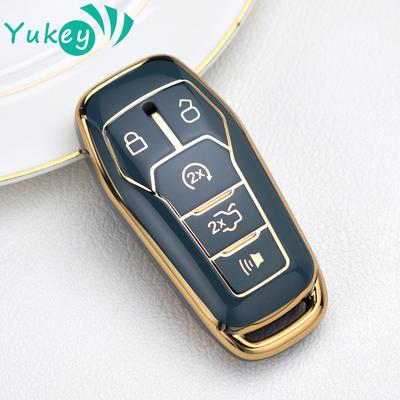 Pouzdro na dálkové ovládání od auta TPU pro Ford Fusion Mondeo Mustang F 150 Explorer Edge 2015 2016 2017 2018, držák na klíčenku