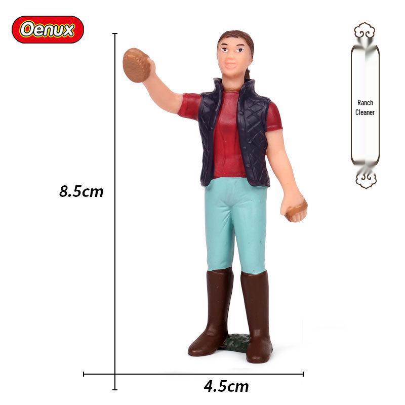 Farmer & Breeder Figure Set - Police Officer, Veterinarian, Plow Worker Toy Ornaments for Kids
