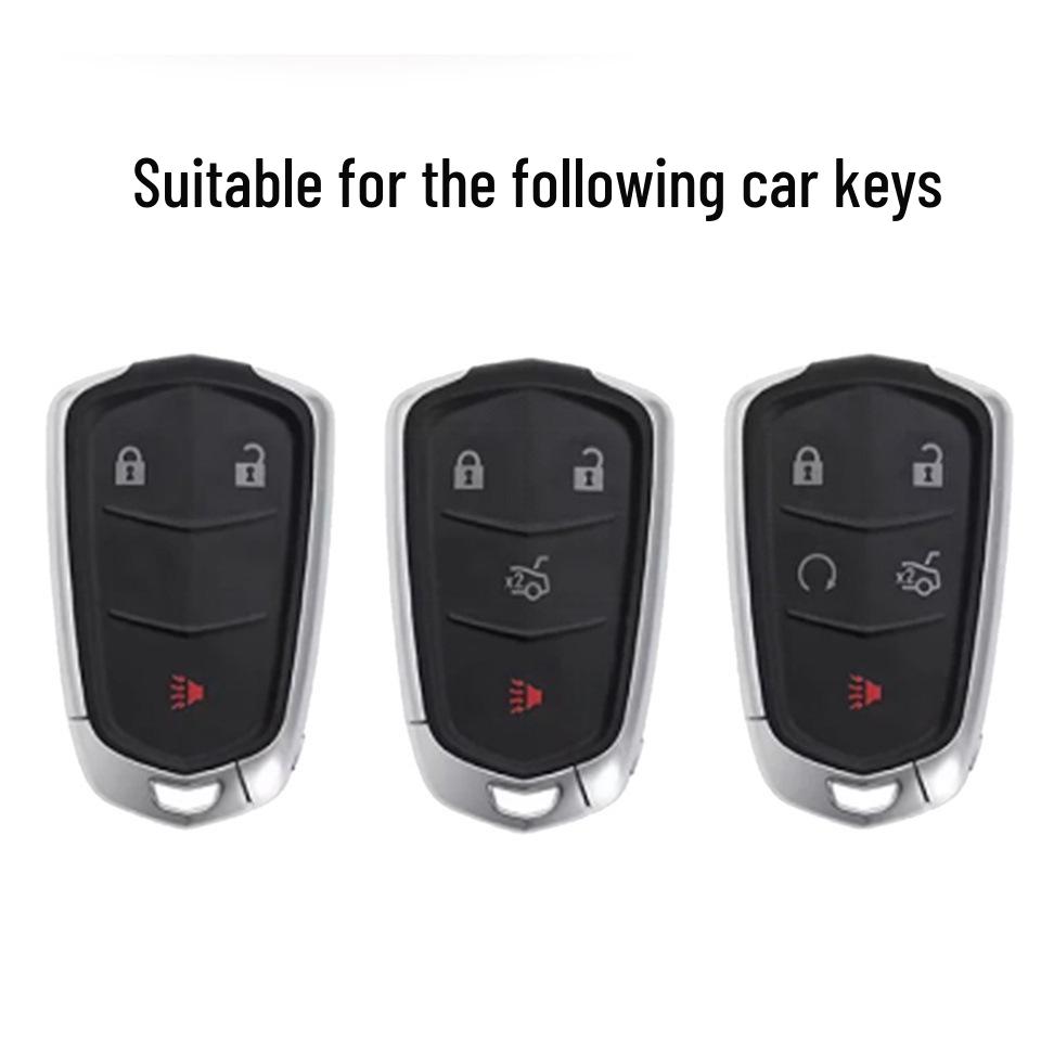 Cadillac Leather Key Cover for CT4/CT5/CT6/XT4/XT5/XT6 - Premium Protection.