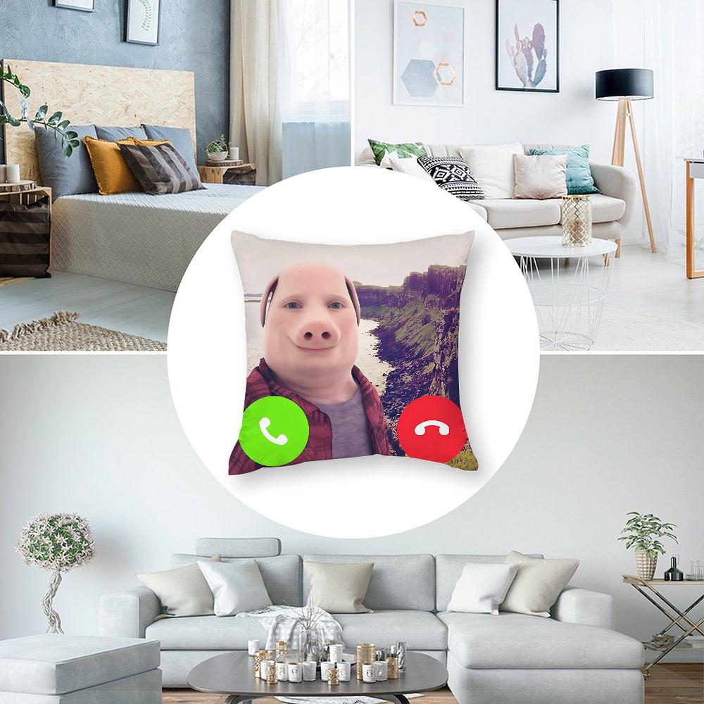 John Pork Is Calling Pillow Case 3D Print Polyester Fiber 40*40 Cm Home Sofa Throw Pillow Cover Decoration Festival Gift